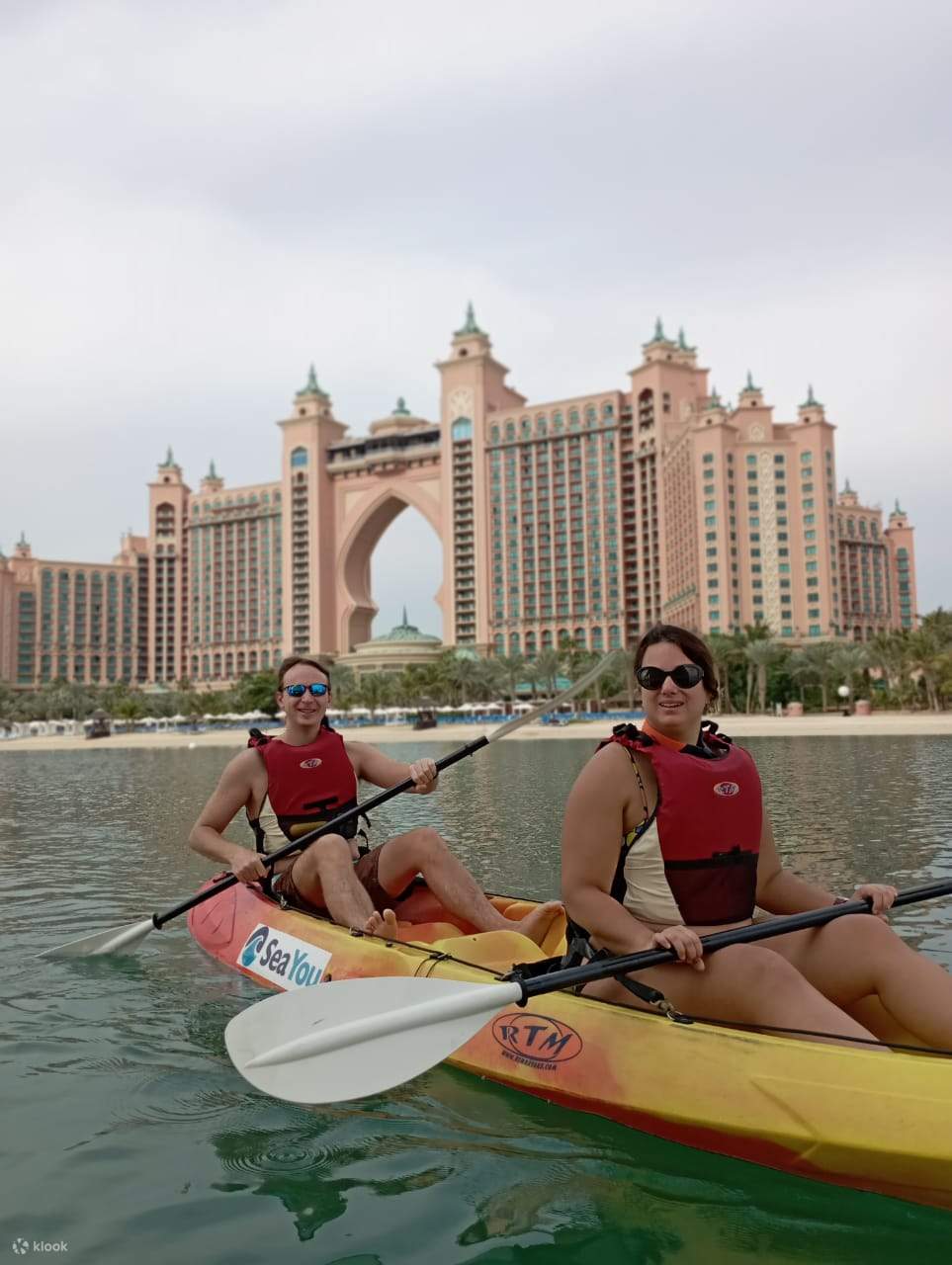 Experience the Palm Jumeirah Double Kayak Tour Dubai's Premier