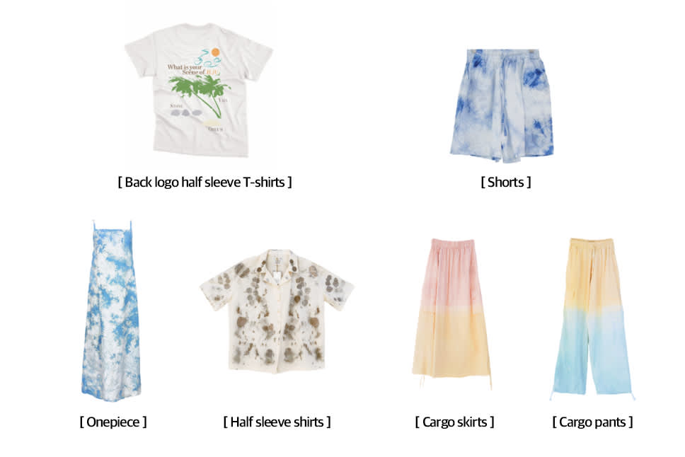 다양한 의상을 염색할 수 있으며, 현장에서 직접 입어보고 선택할 수 있습니다.