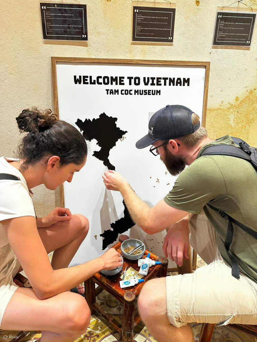 닌빈 탐콕 박물관 쌀 모자이크 워크숍