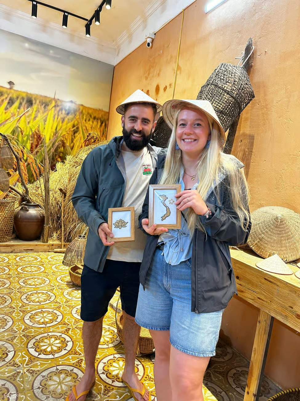 タムコック博物館でのライスモザイクワークショップ、ニンビン