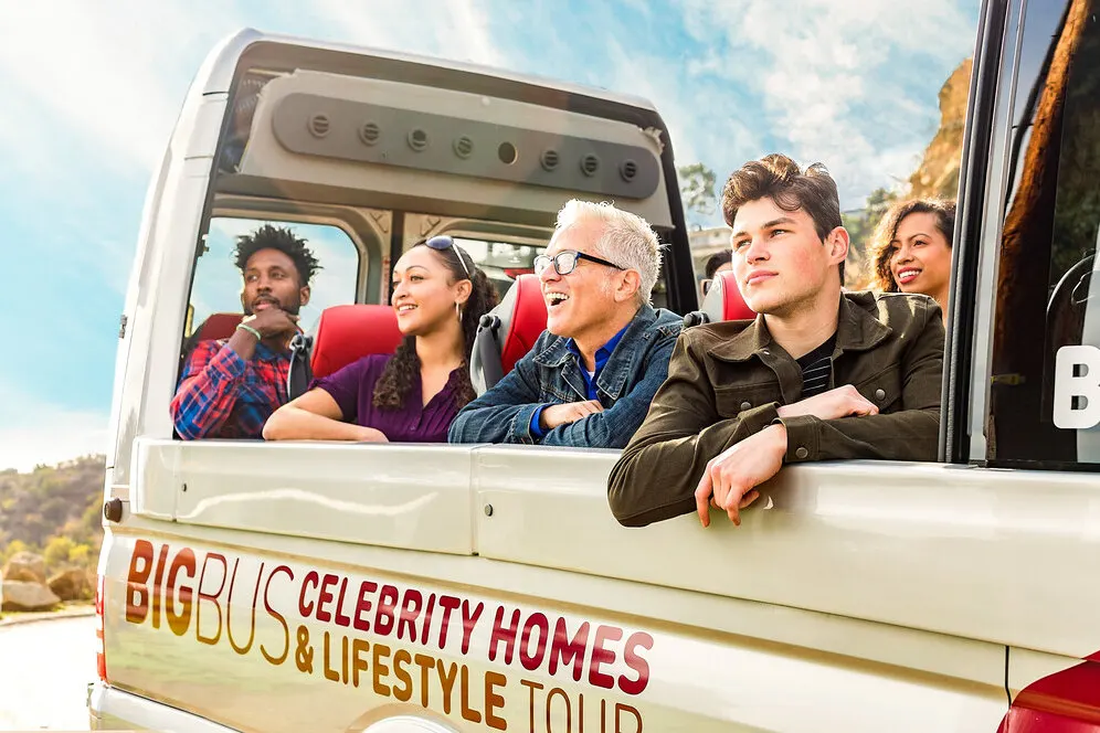 People in an open-top vehicle