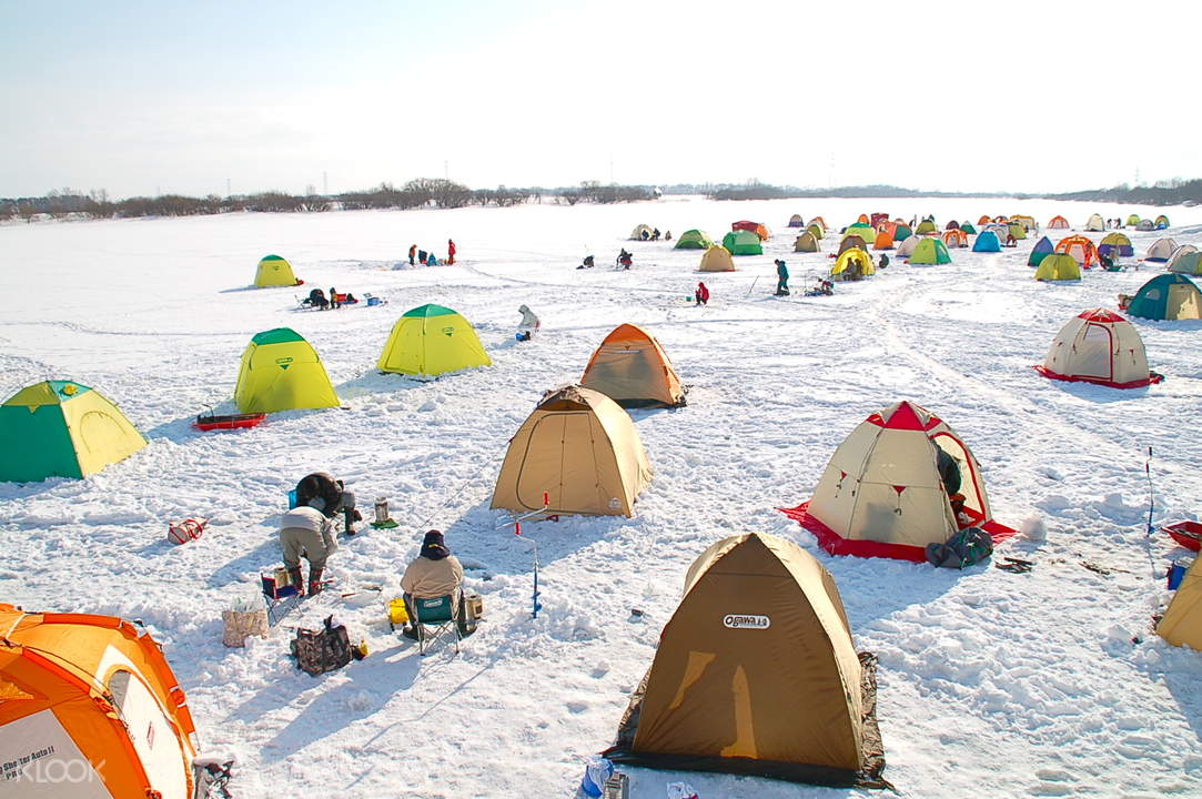 Smelt Ice Fishing and Tempura Tasting at Barato River in Hokkaido