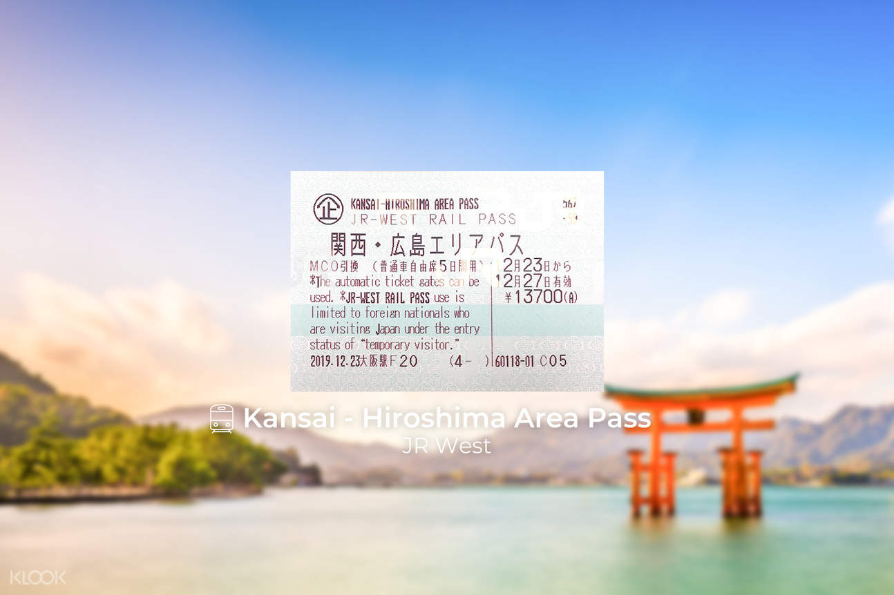 5 Day JR Kansai Hiroshima Area Pass Klook Singapore