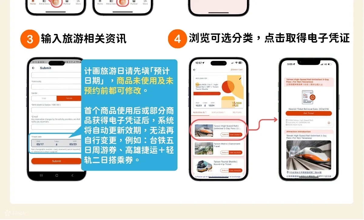 【Taiwan PASS 】3合1版｜高铁+捷运+台湾好行