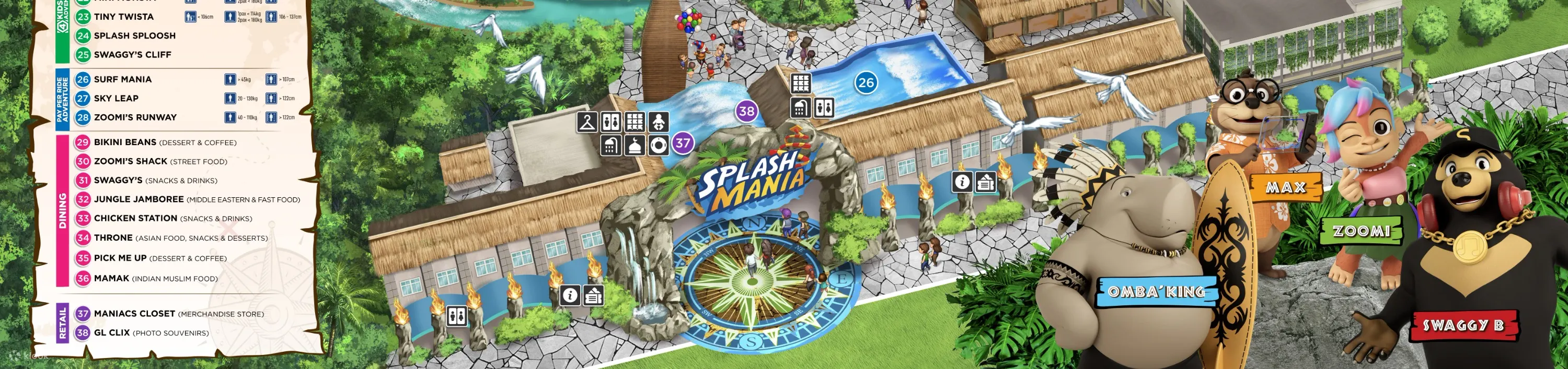 splashmania水上乐园地图