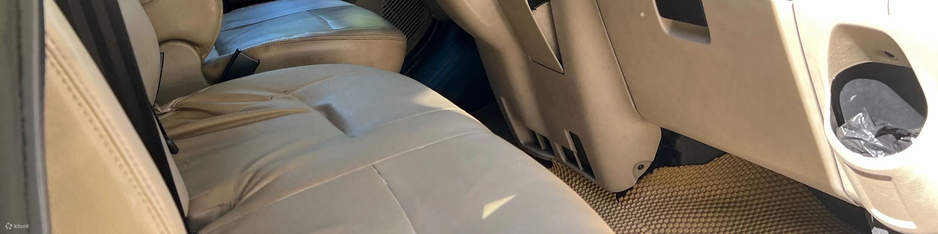 front seat of shuttle bus