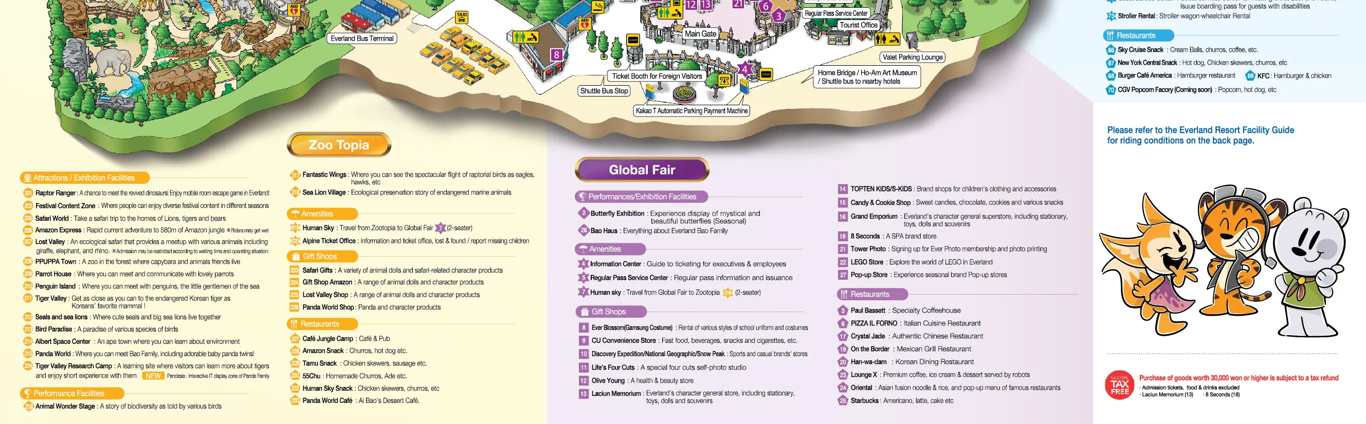 Explore 5 themed zones: Global Fair, American Adventure, Magic Land, European Adventure and Zootopia