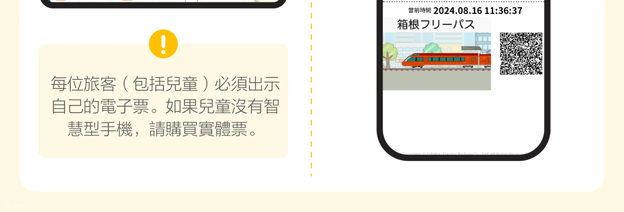 箱根周遊券 - 電子車票或實體車票