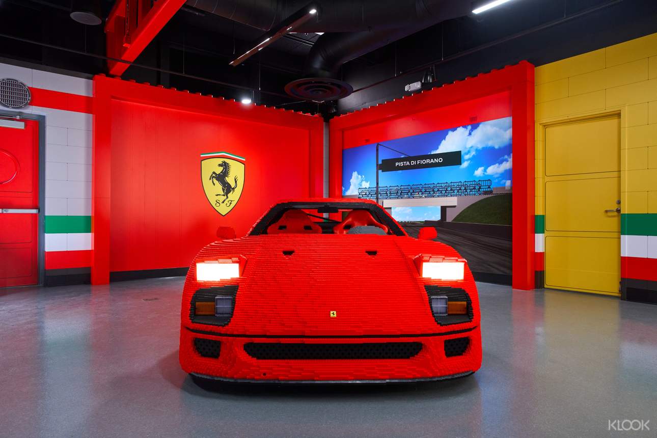 Take in Ferrari fun facts, race history, racing gear, and awards before getting your photo taken in a life-size Ferrari made from LEGO bricks