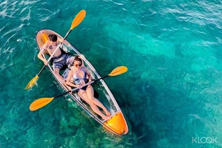 獨特的透明獨木舟，不用下水也可以輕鬆觀看海底美景