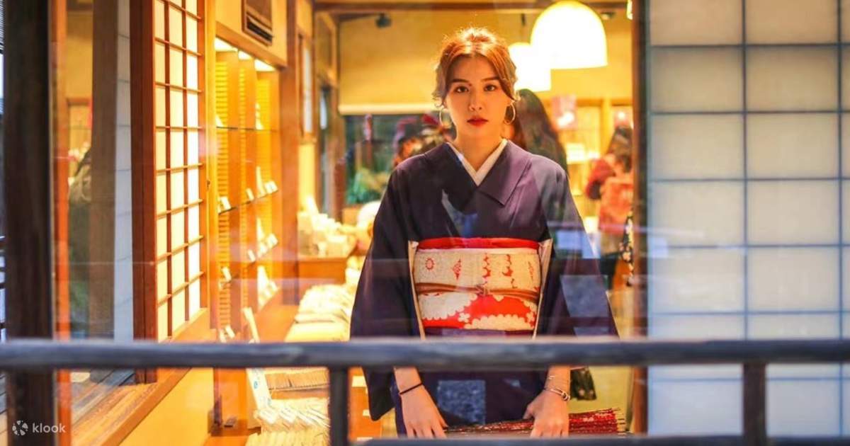 京都着物レンタル体験＆日本風メイク＆写真撮影（Ookini嵐山店提供 
