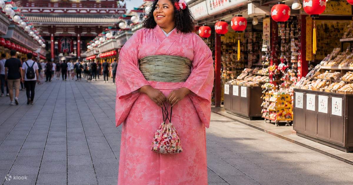 Enjoy plus size kimono rental in Asakusa Tokyo - Klook