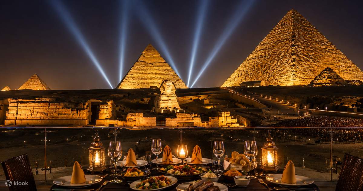 Cairo: Sound and light show with Dinner and Pyramids view - Klook