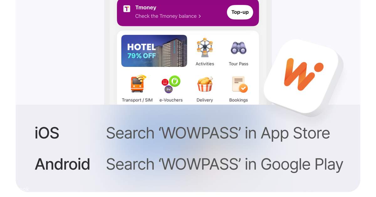 WOWPASS: Prepaid Debit Card & T-money & Currency Exchange - Klook