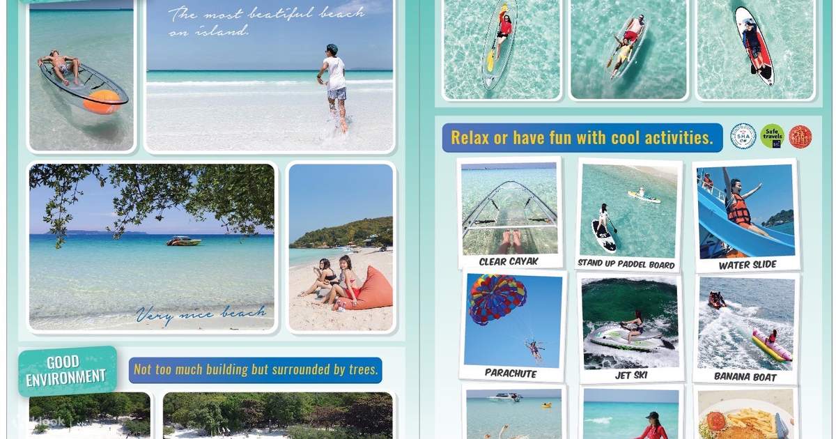 バンコク発：パタヤ島1日ツアー ビーチアクティビティ＆ドローン撮影