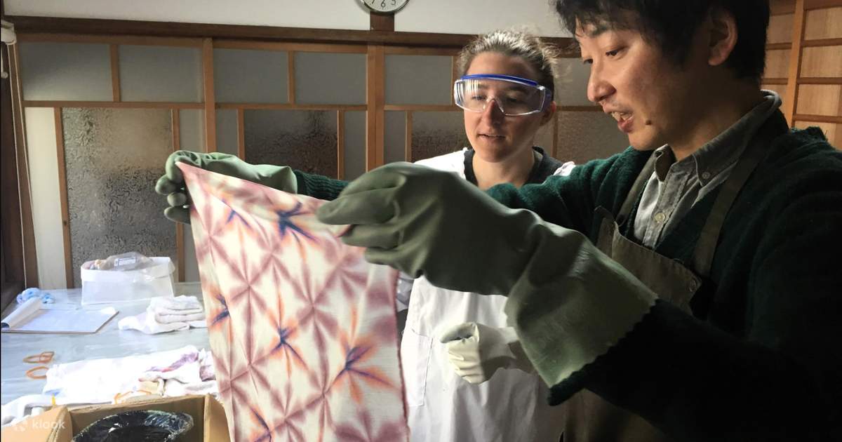 京都:雪花绞染披肩体验工作坊 - Klook客路