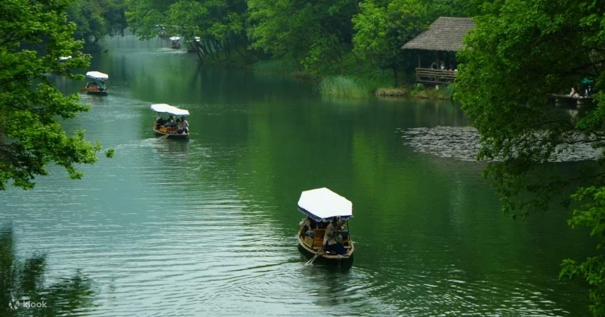 杭州西湖遊覧船で三潭印月を鑑賞＋無形文化遺産うちわ絵付け体験