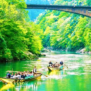 京都 - 京都嵐山一日遊：嵯峨野小火車＆保津川遊船