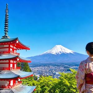 【富士山賞花】新倉山淺間公園&日川時計店&麥當勞打卡&羅森便利店&河口湖大石公園&忍野八海一日遊(少人數精緻小團 東京出發)