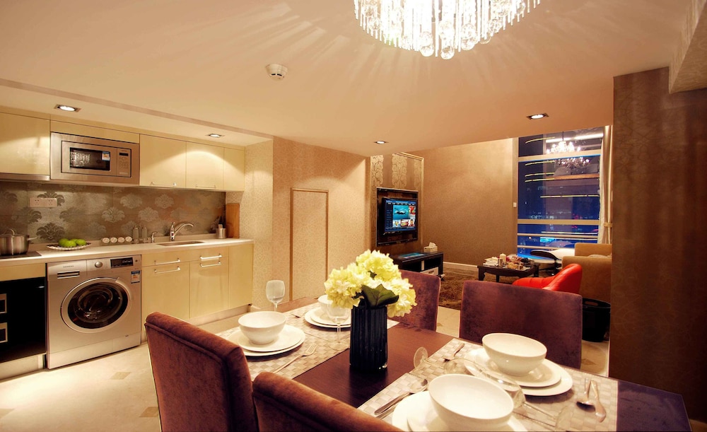 Guangzhou Grand View Golden Palace Apartment · Dining spaces